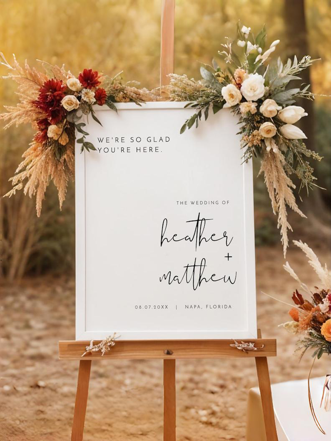 PVC Wedding Welcome Sign Modern Minimalist Welcome Sign Wedding Display